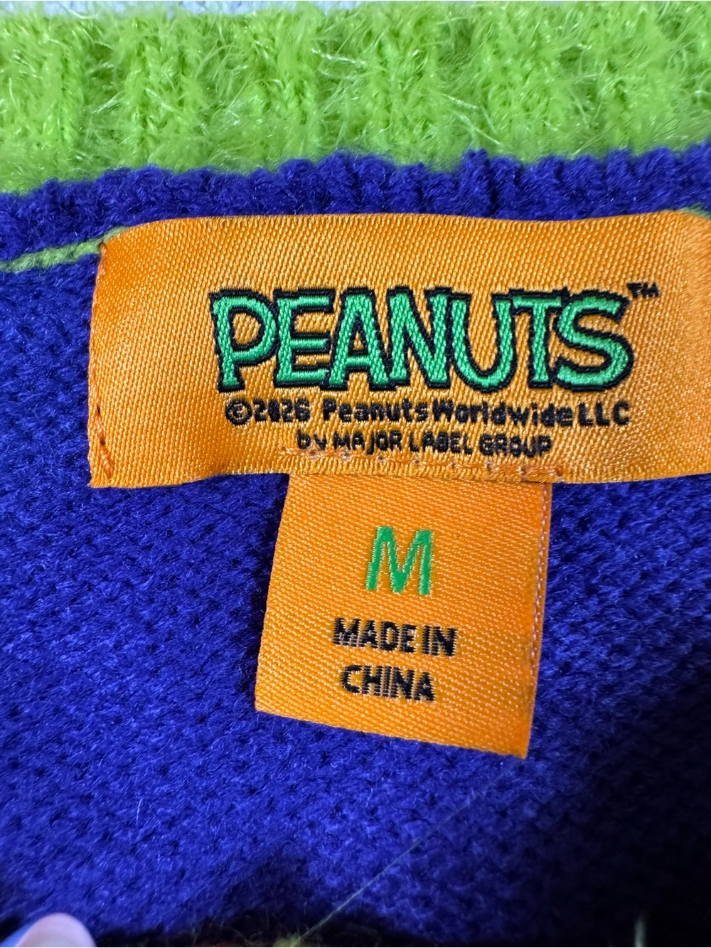 Peanuts Snoopy Crewneck Spooky Halloween Sweater in Purple, Orange & Lime - Picture 4 of 11